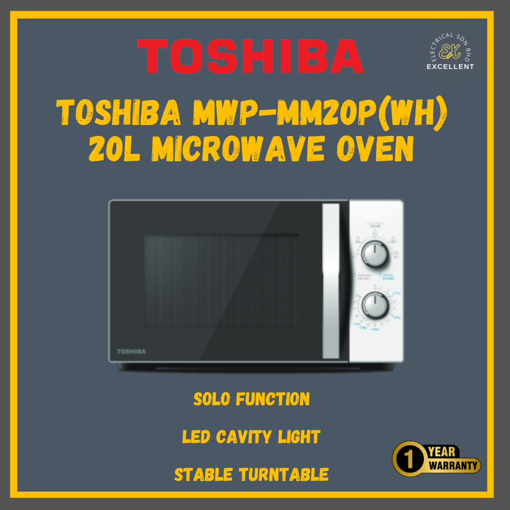 TOSHIBA 20L MICROWAVE OVEN MWP MM20P WH KETUHAR GELOMBANG MIKRO 微波炉