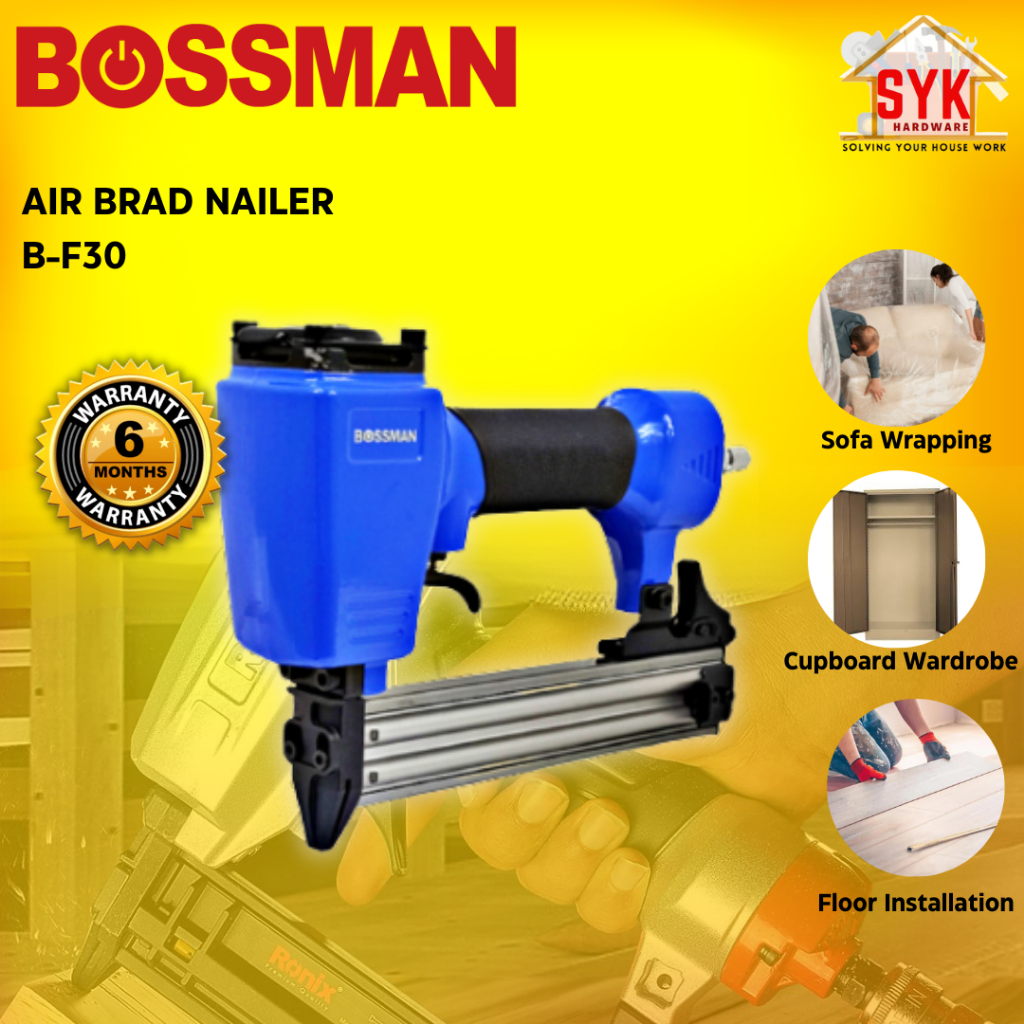 Syk Bossman B F Air Brad Nailer Stapler Gun Pneumatic Sofa Wood