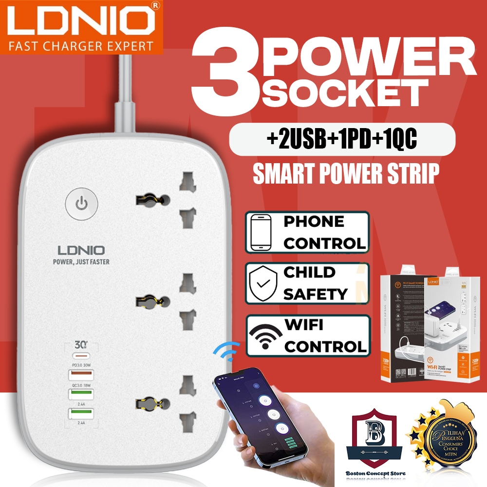 Ldnio Scw Wifi Smart Universal Power Strip Extension Plug With