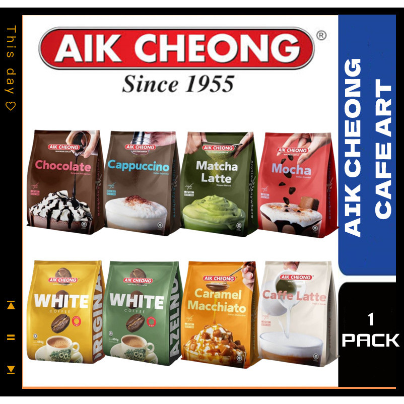 Aik Cheong 3in1 Cafe Art Hot Chocolate Cappuccino White Coffee Hazenut