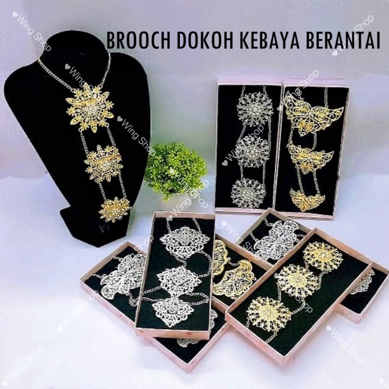 Beradik Brooch Dokoh Kebaya Berantai Traditional Dewasa Kerongsang