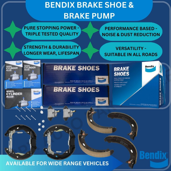 Bendix Brake Shoe Lining Rear For Isuzu Dmax Tfr Tfs Rt