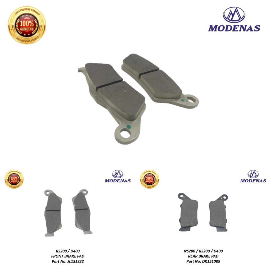 Modenas Pulsar Ns Rs Dominar D Front Rear Disc Brake Pad