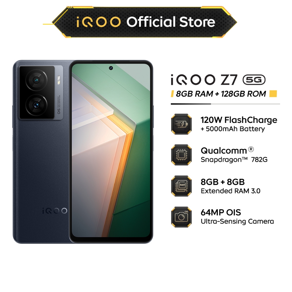 Vivo IQOO Z7 8 128 5G 120W FlashCharge Snapdragon 782G 12 8GB 8GB