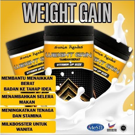 Gemuk Body Up Vitamin Super Gemuk Weight Gain Ubat Gemok Perisa Vanilla