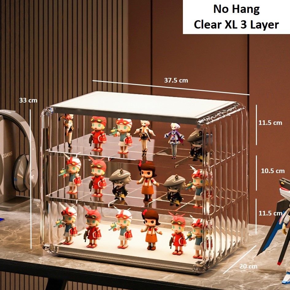 Nordic Dustproof Transparent Storage Rack Display Box Acrylic Popmart Hot Toys Collection