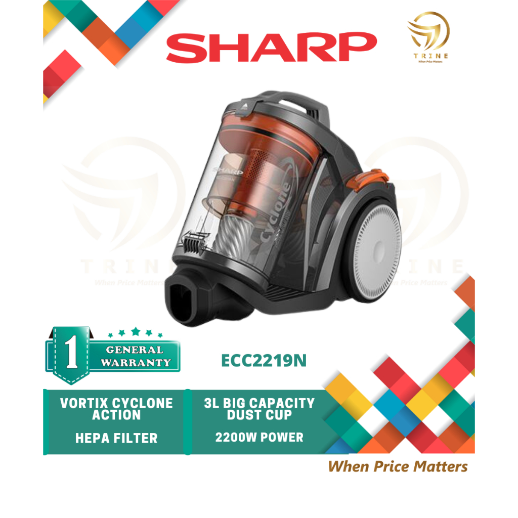 Sharp W Bagless Vacuum Cleaner Ecc N With Metal Telescopic