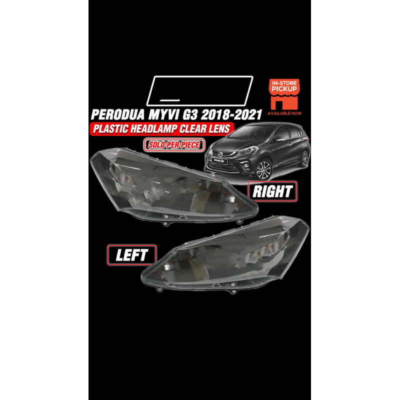 PERODUA MYVI GEN3 PERODUA MYVI 2018 2021 HEADLAMP COVER HEADLIGHT