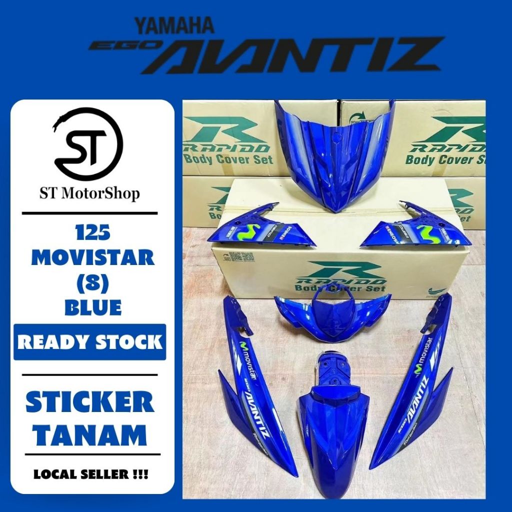 Yamaha Ego Avantiz Movistar Blue Sticker Tanam Stripe Tanam