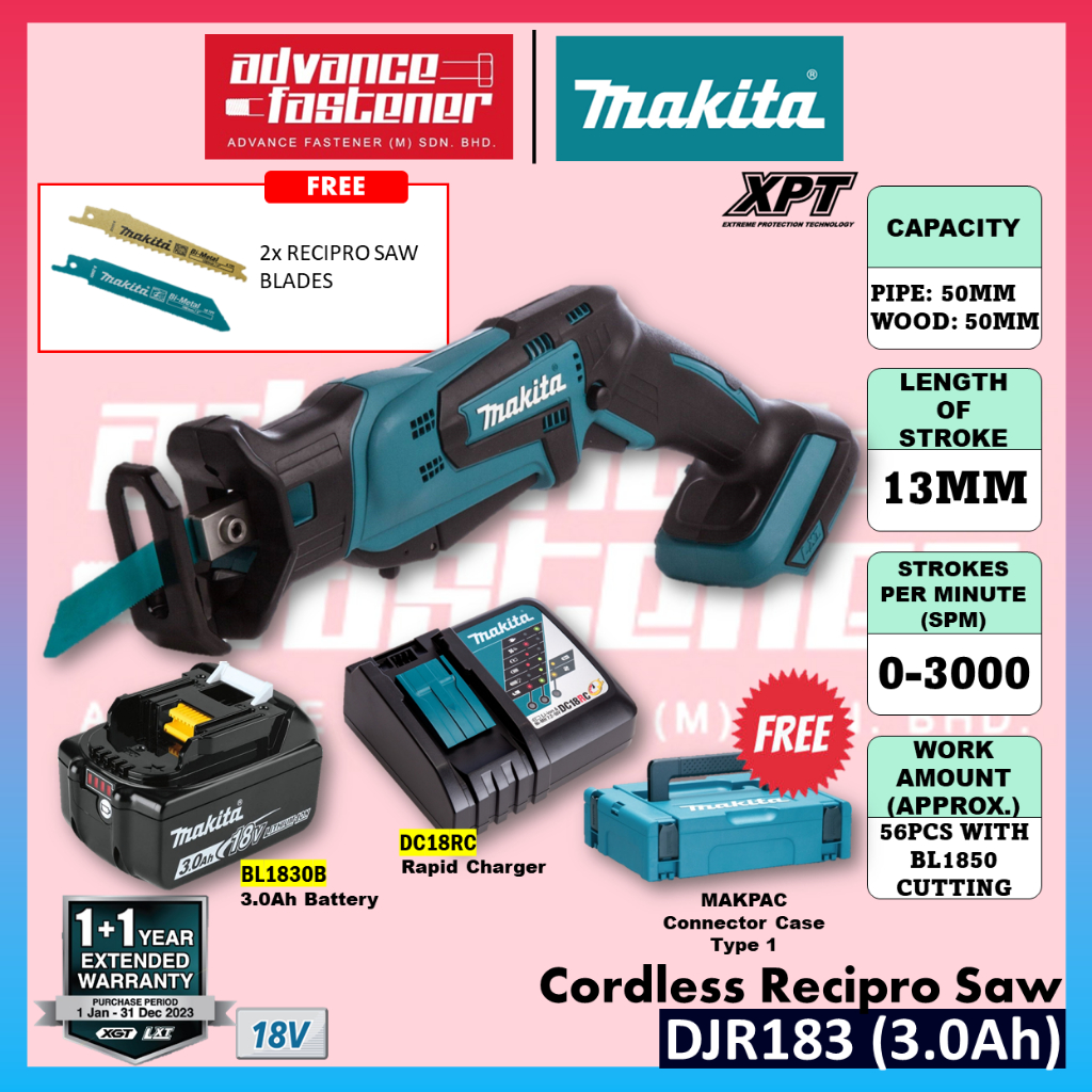 Makita Djr Djr Z V Cordless Recipro Saw Shopee Malaysia