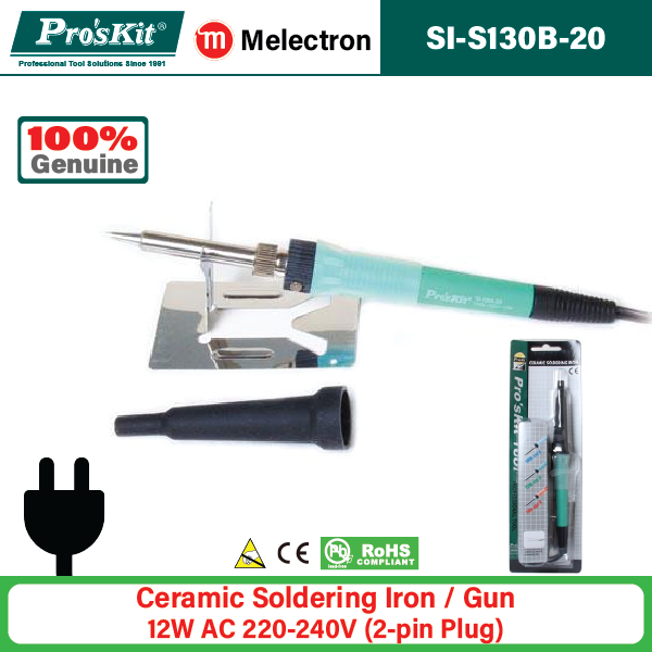 Pro SKit SI 130B 20 Ceramic Soldering Iron With 2 Pin Plug 12W Shopee