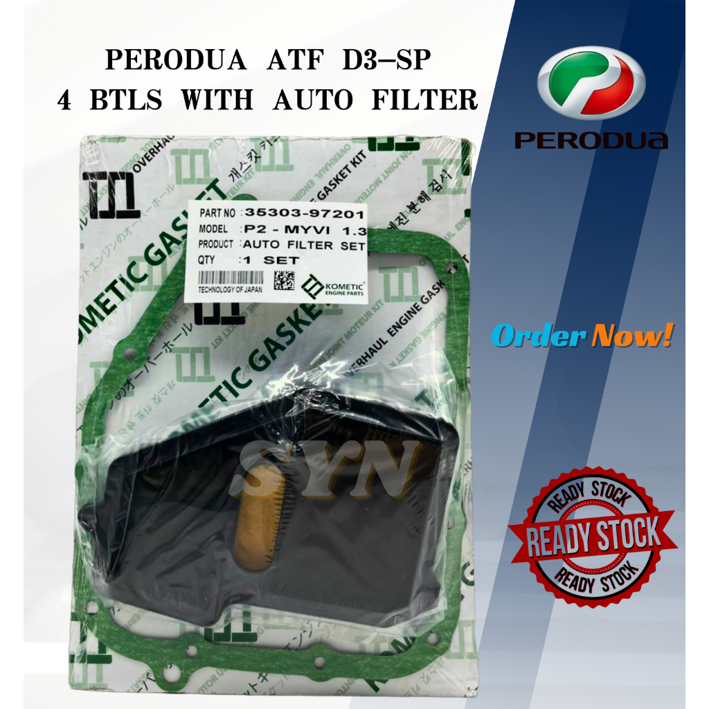 Perodua Auto Transmission Fluid ATF PD SP3 1Liter NEW 4 BTLS SETS