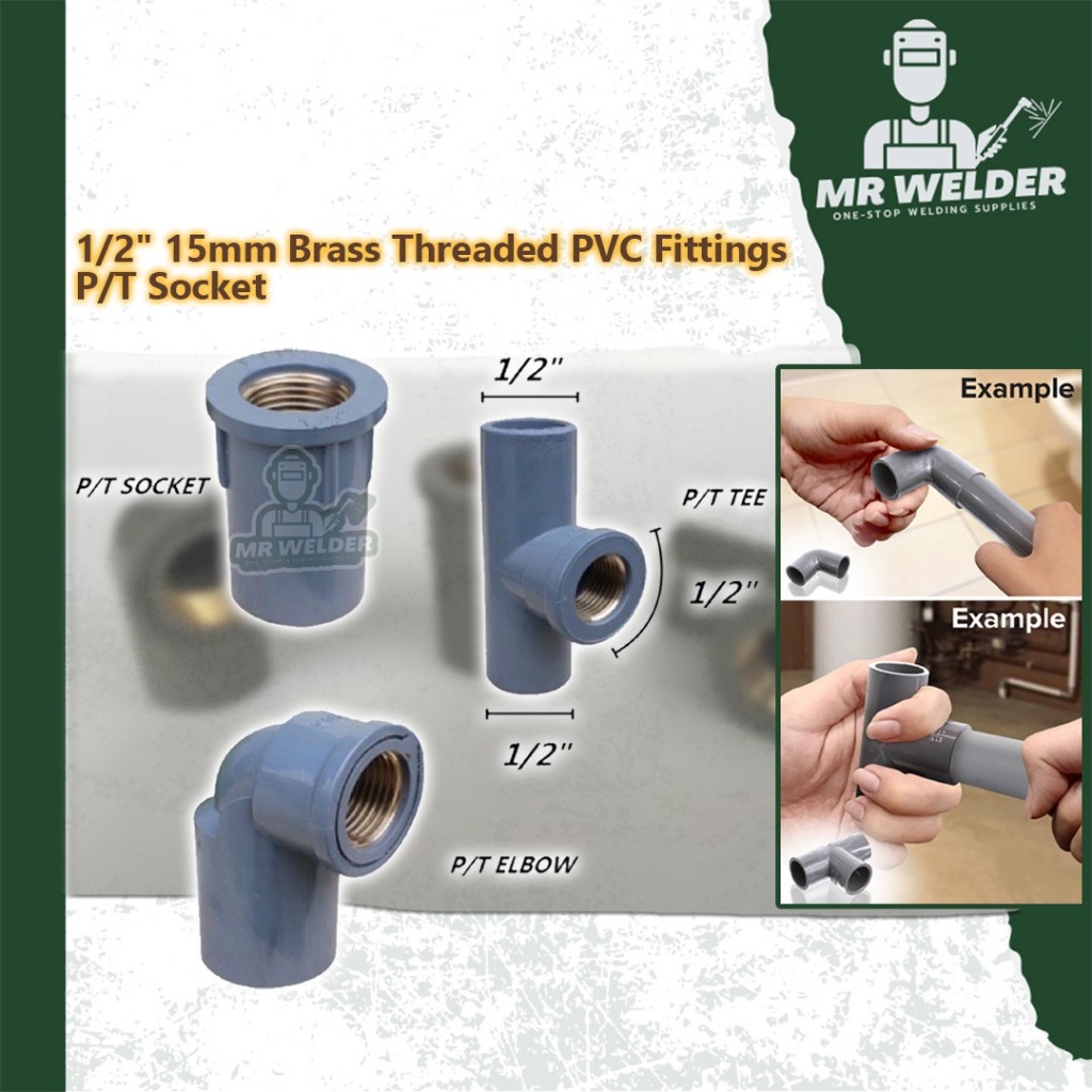 Mm Brass Threaded Pvc Fittings P T Socket P T Elbow P T Tee