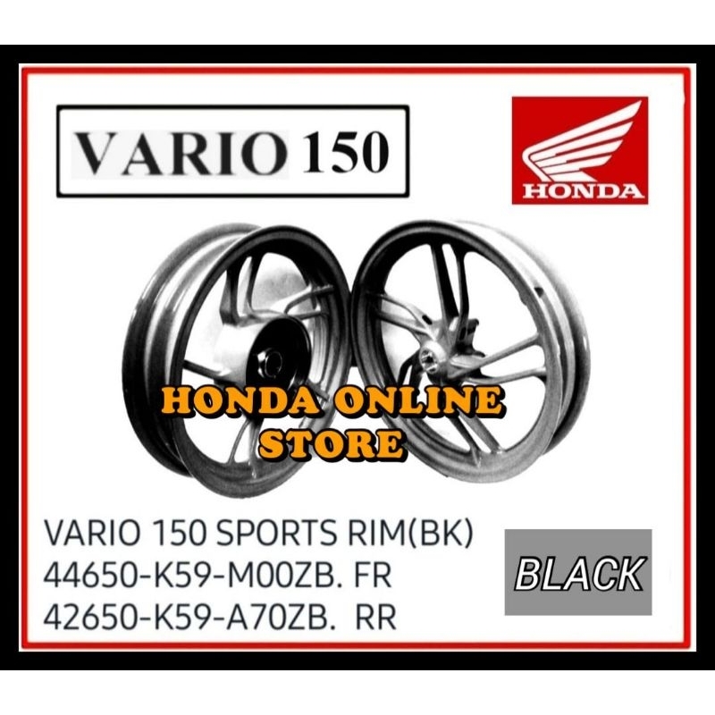 Sport Rim Honda Vario 150 Original HONDA Vario150 Cast Wheel Rim Roda