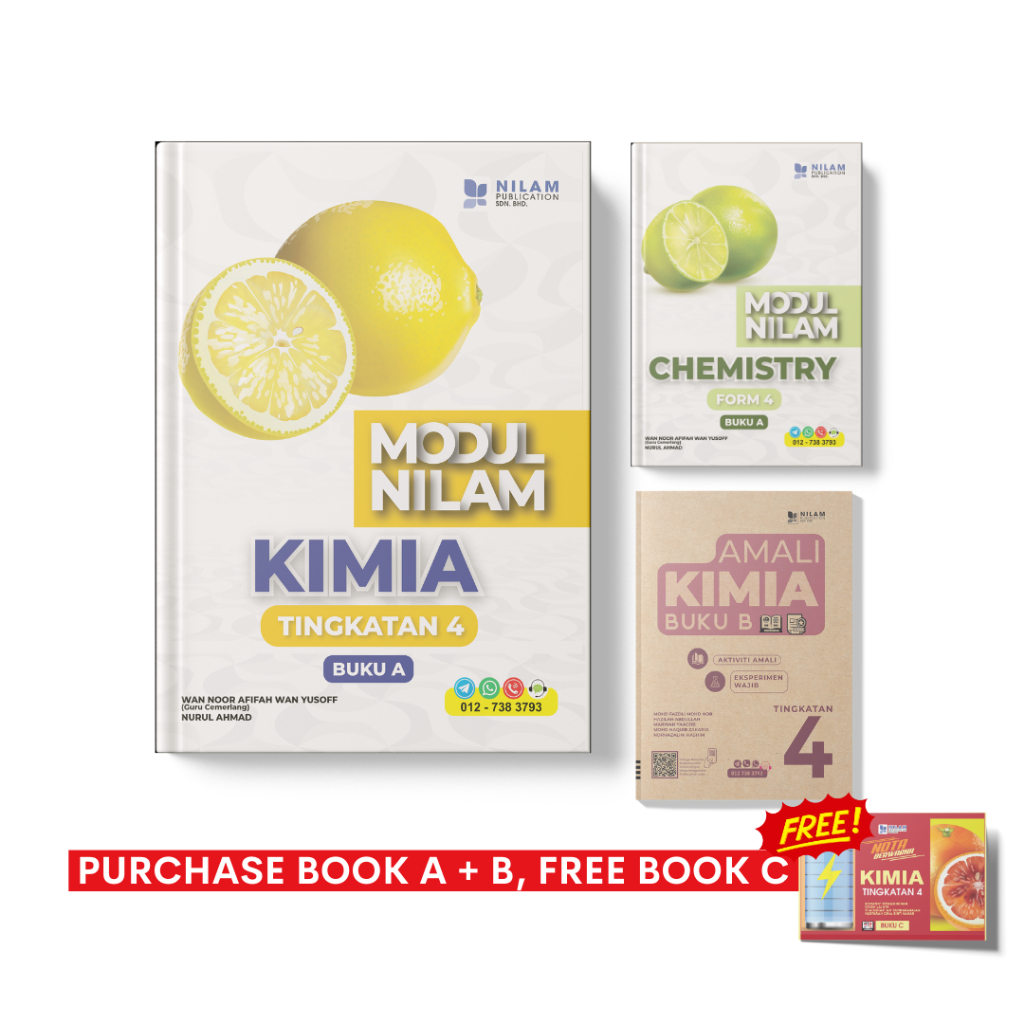 NILAM Kimia Chemistry Tingkatan 4 2024 Buku A B Modul Amali Shopee