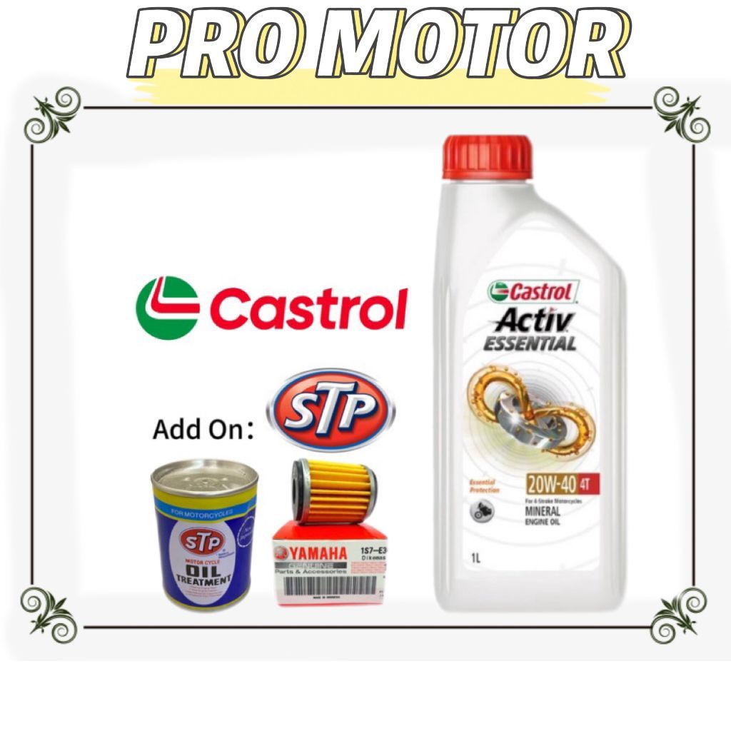 Castrol Go Activ Essential Engine Oil Minyak Hitam Stp Treatment Oil