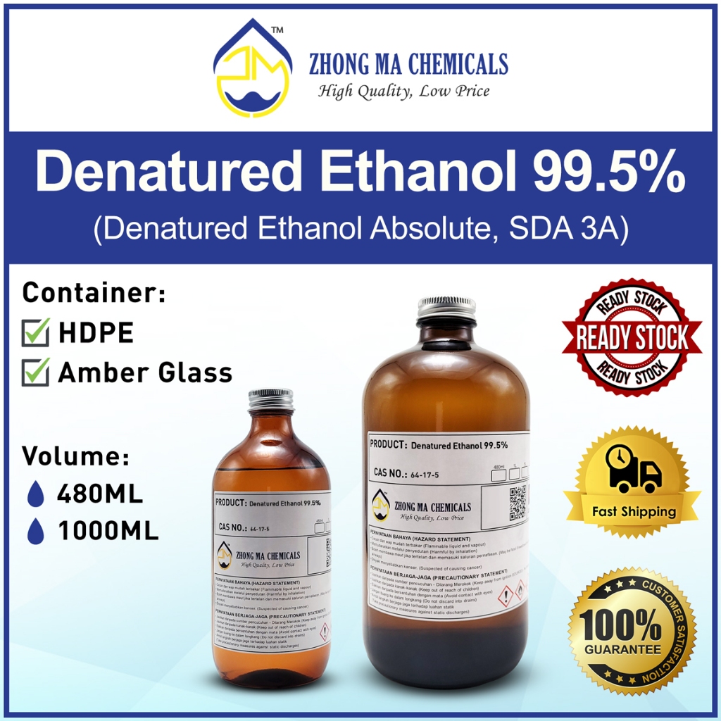 Ethanol Absolute Denatured Ethyl Alcohol Ml Ml L