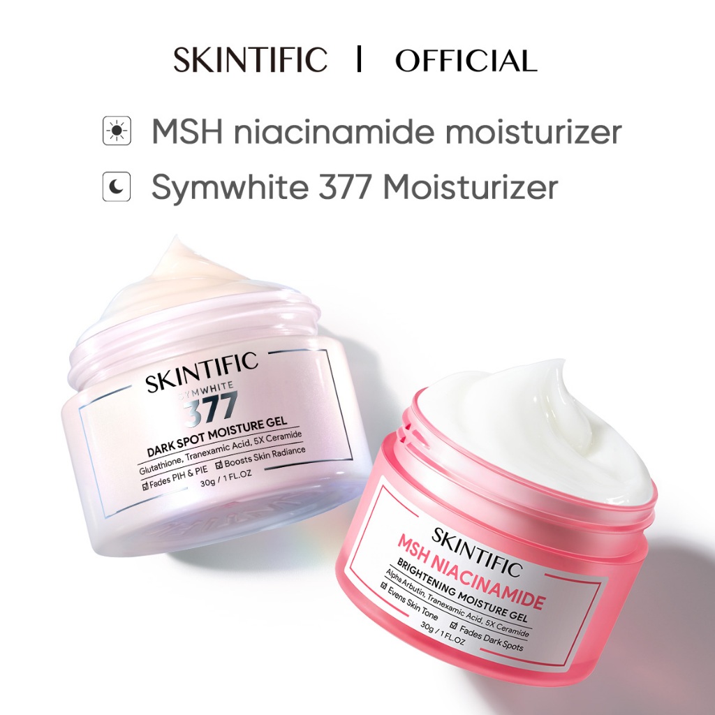 SKINTIFIC 2pcs Cream Paket Skincare MSH Niacinamide Moisture 5X