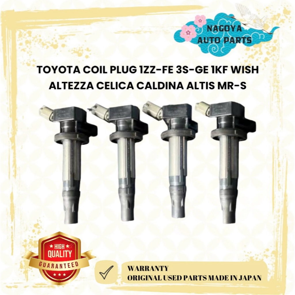 TOYOTA COIL PLUG 1ZZ FE 3S GE 1KF WISH ALTEZZA CELICA CALDINA ALTIS MR