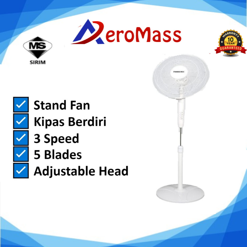 Aeromass High Stand Fan Ultra Strong Floor Stand Fan Inch Blades