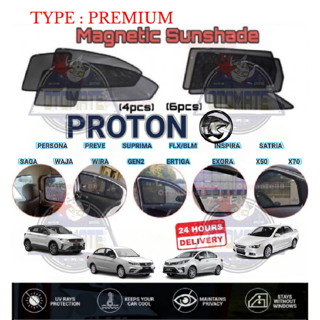 Proton Magnetic Sunshade WIRA EXORA X70 X50 SAGA BLM ISWARA WAJA GEN2