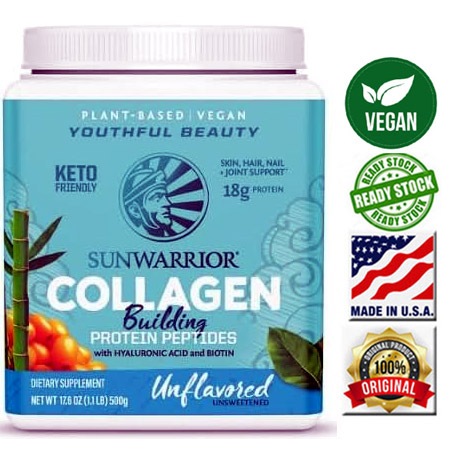 SUNWARRIOR Collagen Building Protein Peptides VEGAN With Hyaluronic