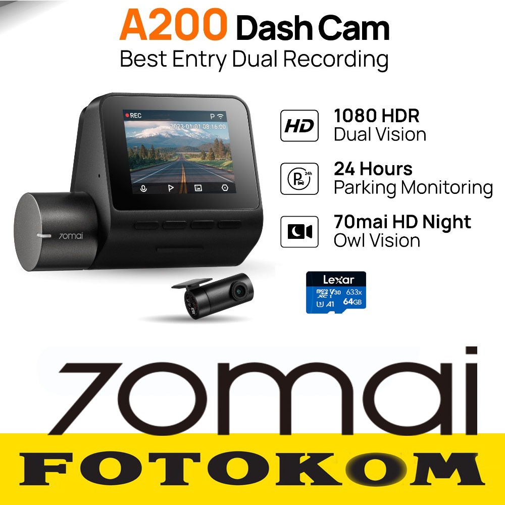 70mai Dash Cam A200 Set A200 RC11 Shopee Malaysia