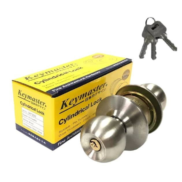 DELUXE KEYMASTER 3871 587 SS CYLINDRICAL LOCK PINTU LOCK TOMBOL PINTU