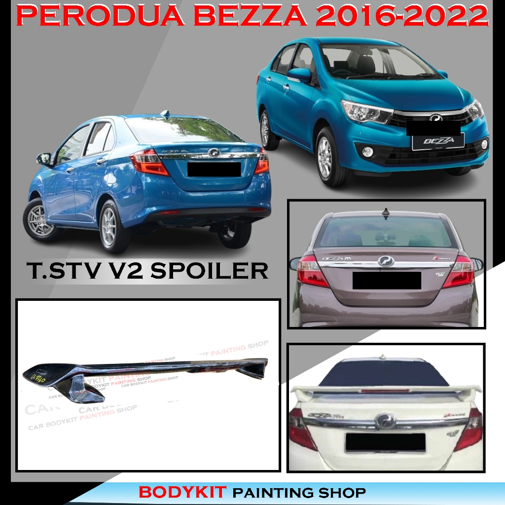 Perodua Bezza Trd Sportivo V Style Rear Trunk Spoiler Lip