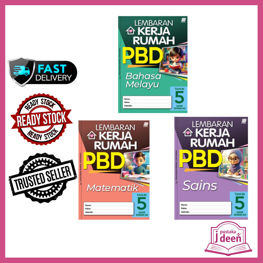 JDEEN BUKU LATIHAN TAHUN 5 LEMBARAN KERJA RUMAH PBD 2024 Shopee