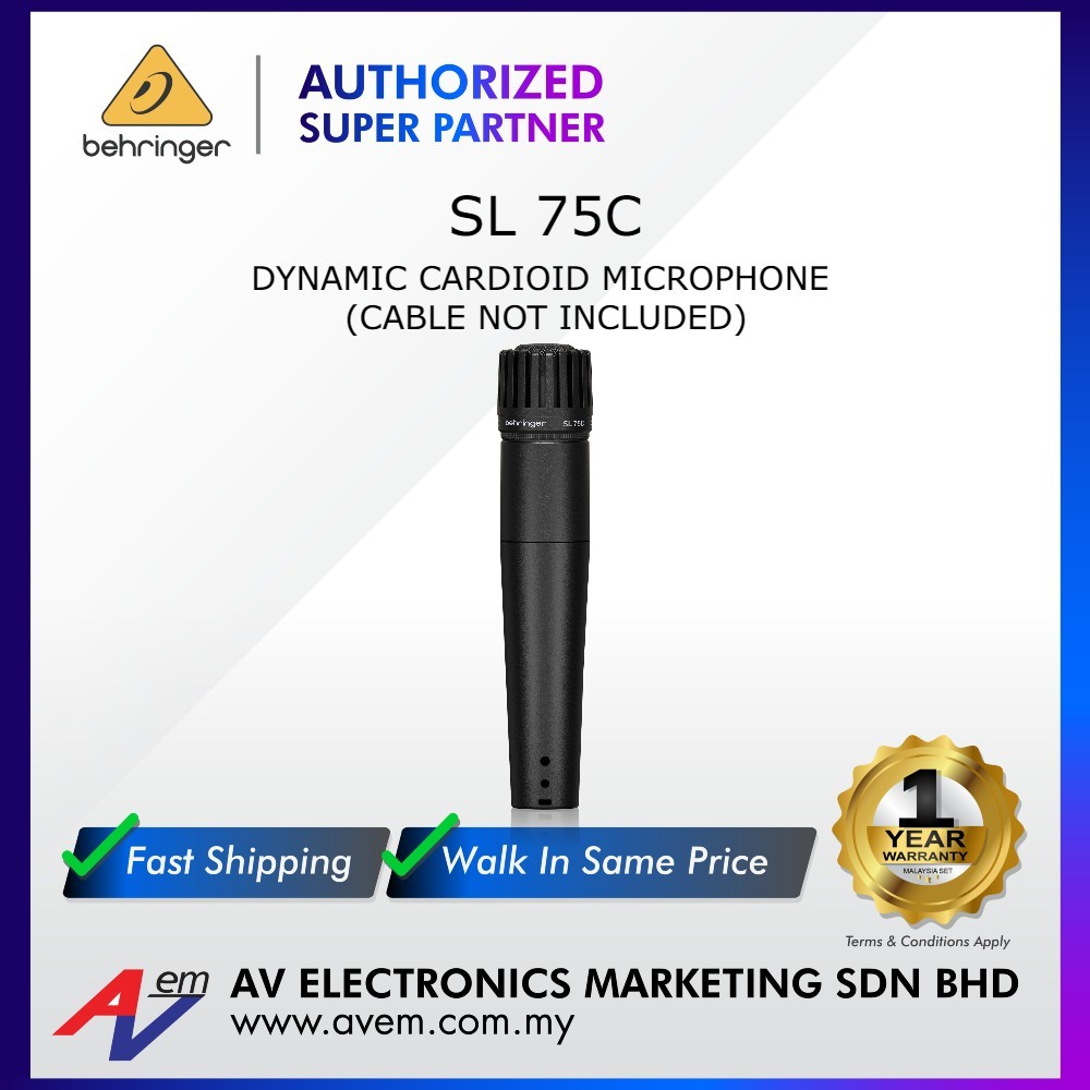 BEHRINGER SL 75C Dynamic Cardioid Microphone Shopee Malaysia