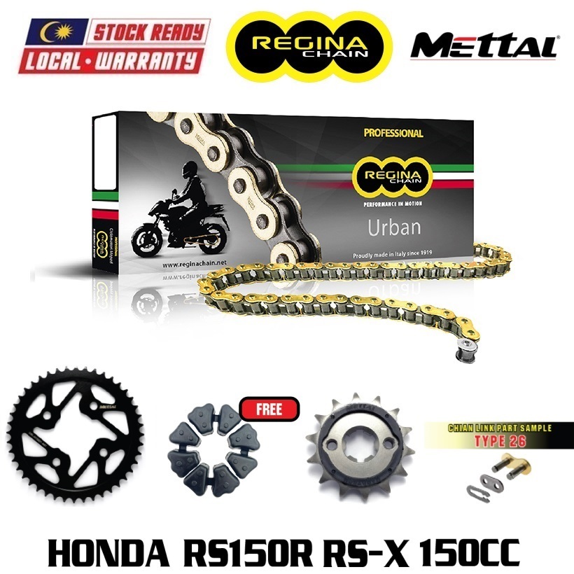 HONDA RS150R RS X 150CC Full Set Regina Chain 428 Metal Sprocket Kit