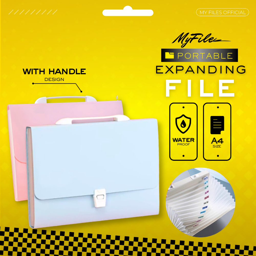 A Expanding File Multilayer Pocket Grid File Folder Document