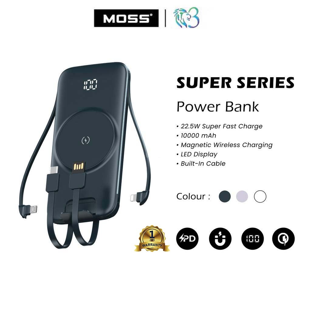 Magnetic Wireless Powerbank Moss Q10W With 22 5W PD 3 0 Fast Charge And