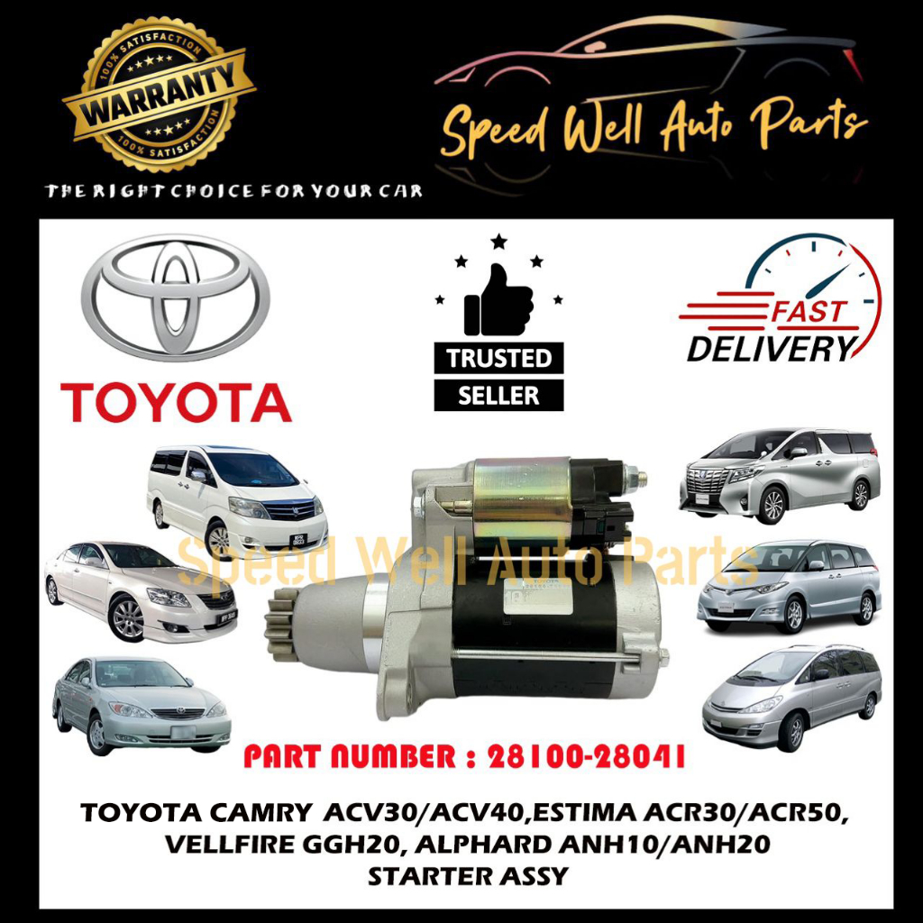 Toyota Starter Toyota Camry Acv Acv Estima Acr Acr Vellfire