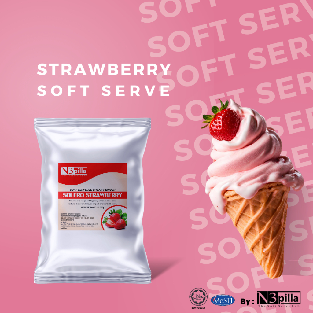 N3 Strawberry Soft Serve Ice Cream Powder 1KG Shopee Malaysia