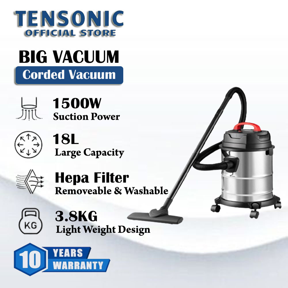 TENSONIC Wet Dry Vacuum Cleaner Heavy Duty 3in1 Vacuum Cleaner Dust