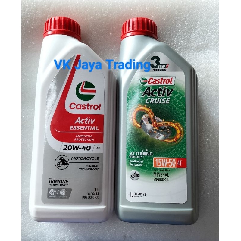 Original Castrol Minyak Silinder Activ Essential 20W 40 Cruise 15W 50