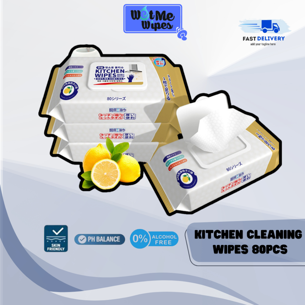 Pcs Kitchen Cleaning Wipes Strong Decontamination Kitchen Wipes