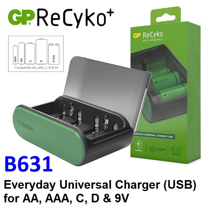 Gp Recyko B Everyday Universal Battery Charger Usb Charger For Aa