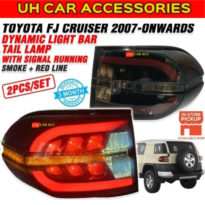 Toyota FJ Cruiser 2007 Onwards Dynamic Light Bar Tail Lamp With