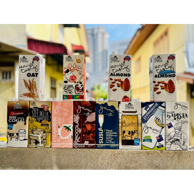 Susu Segar Uht Milk Farm Fresh Pack L Shopee Malaysia