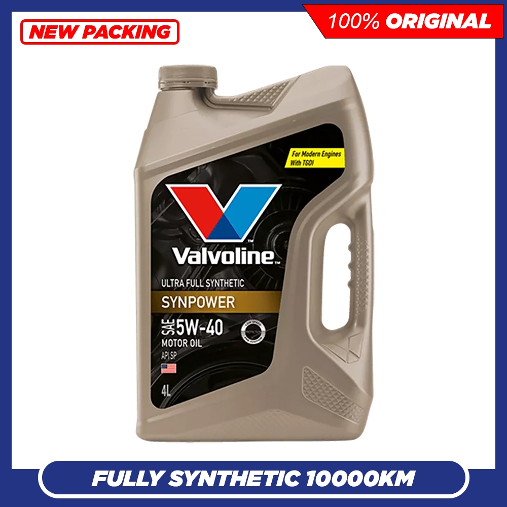 VALVOLINE SYNPOWER 5W40 SP PAO Fully Synthetic Engine Oil 4L Shopee