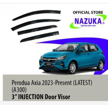 NAZUKA Perodua Axia D74A 2023 OEM Injection Door Visor With Axia Logo