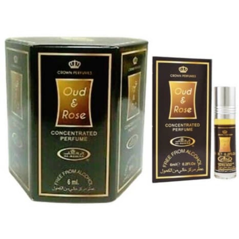 OUD ROSE Al Rehab 6ml Box 6pcs Roll On Perfume Dubai Shopee