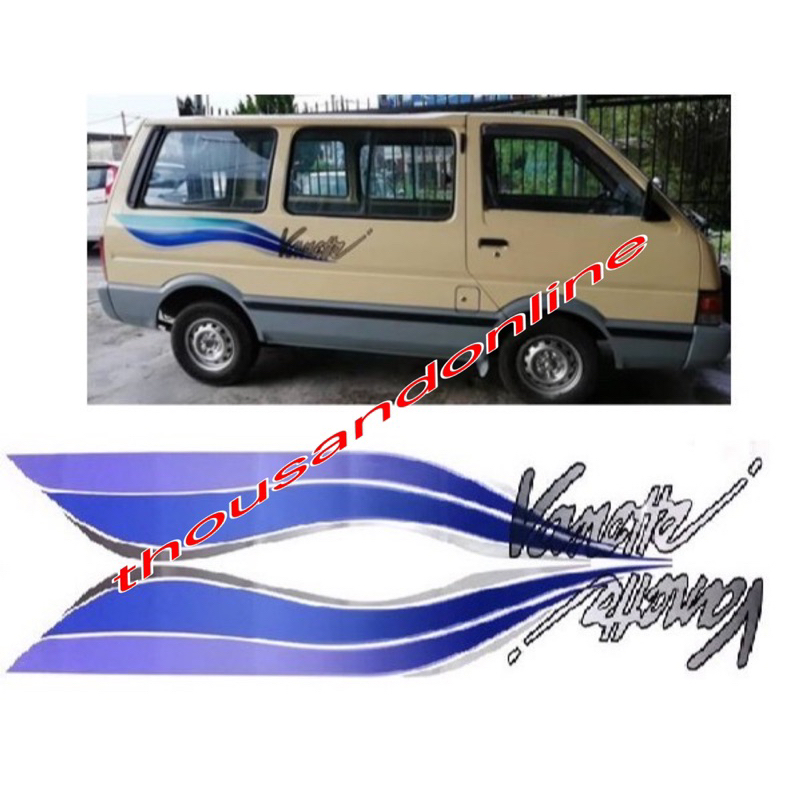 NISSAN VANETTE C22 C 22 TYPE 3 CAR BODY SIDE DOOR STICKER DECORATIVE