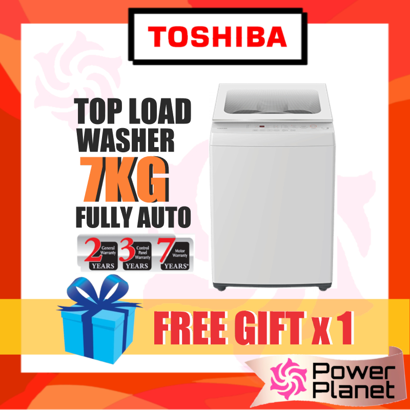 FREE GIFT Toshiba Washing Machine 7KG Top Load Fully Auto Washer