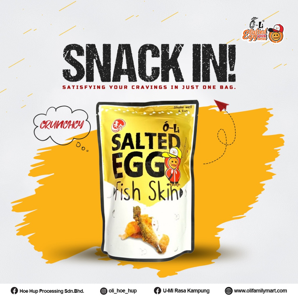 O Li Salted Egg Fish Skin 105gm HALAL Shopee Malaysia