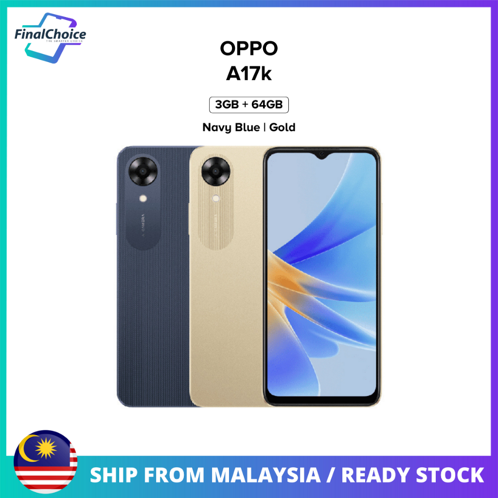 Oppo A17K 4G LTE CPH2471 3GB 64GB Original Oppo Malaysia Warranty