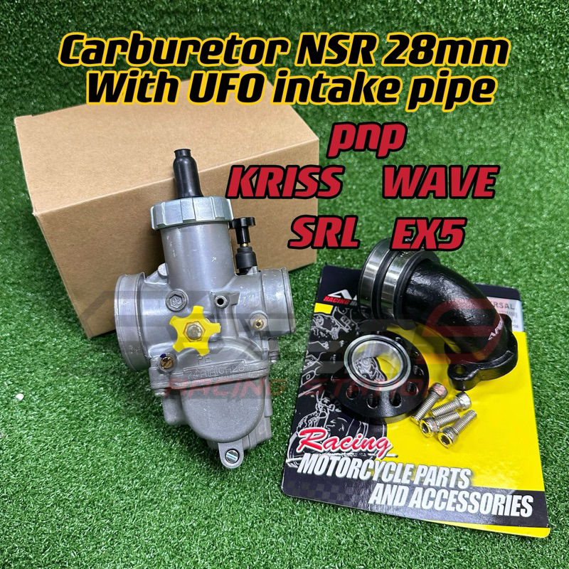 Carburetor NSR 28mm Pnp With Ufo Intake Pipe EX5 WAVE LAGENDA SRL KRISS